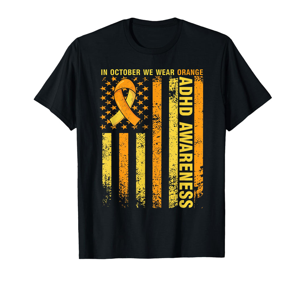 Adhd Awareness Month October We Wear T-Shirt - Graphic Print Men Women - T-Shirt, Sweatshirt, Hoodie