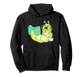 Caterpillar Nerd Book Glasses Hoodie - Unique Graphic Unisex - T-Shirt, Sweatshirt, Hoodie