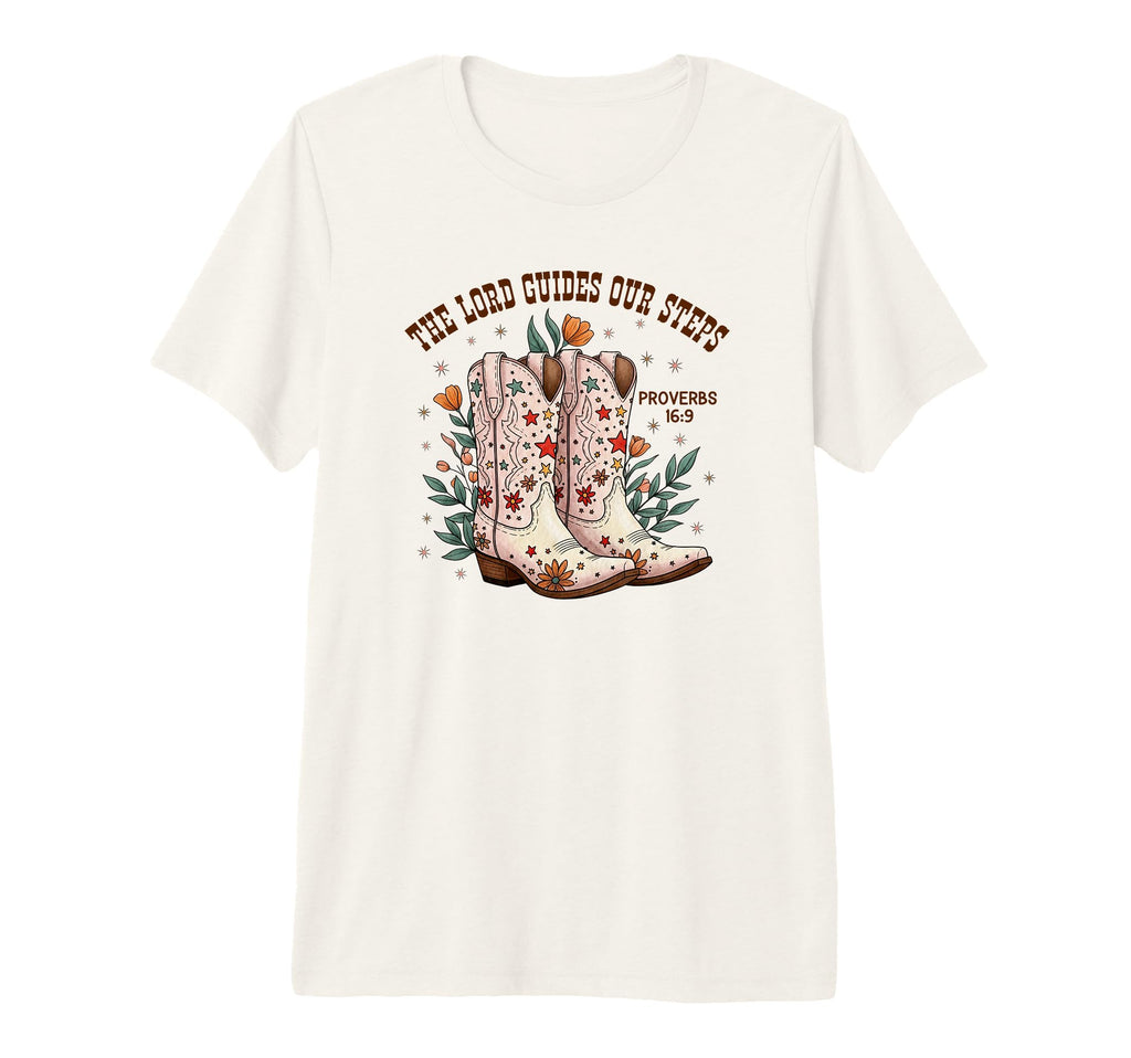 Lord Guides Our Steps Proverbs 16 9 T-Shirt - Custom Art Print Men Women - T-Shirt, Sweatshirt, Hoodie