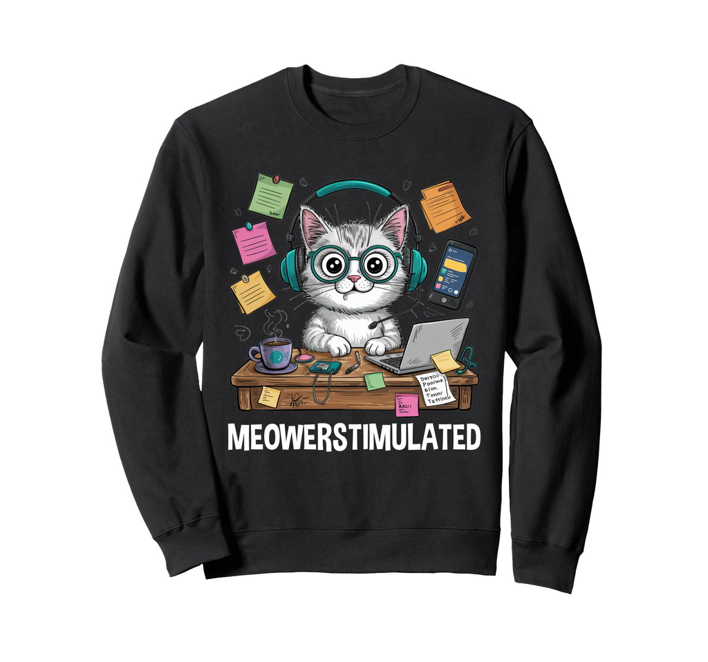 Overstimulated Mom Club Sweatshirt - Streetwear Style for Adults - T-Shirt, Sweatshirt, Hoodie