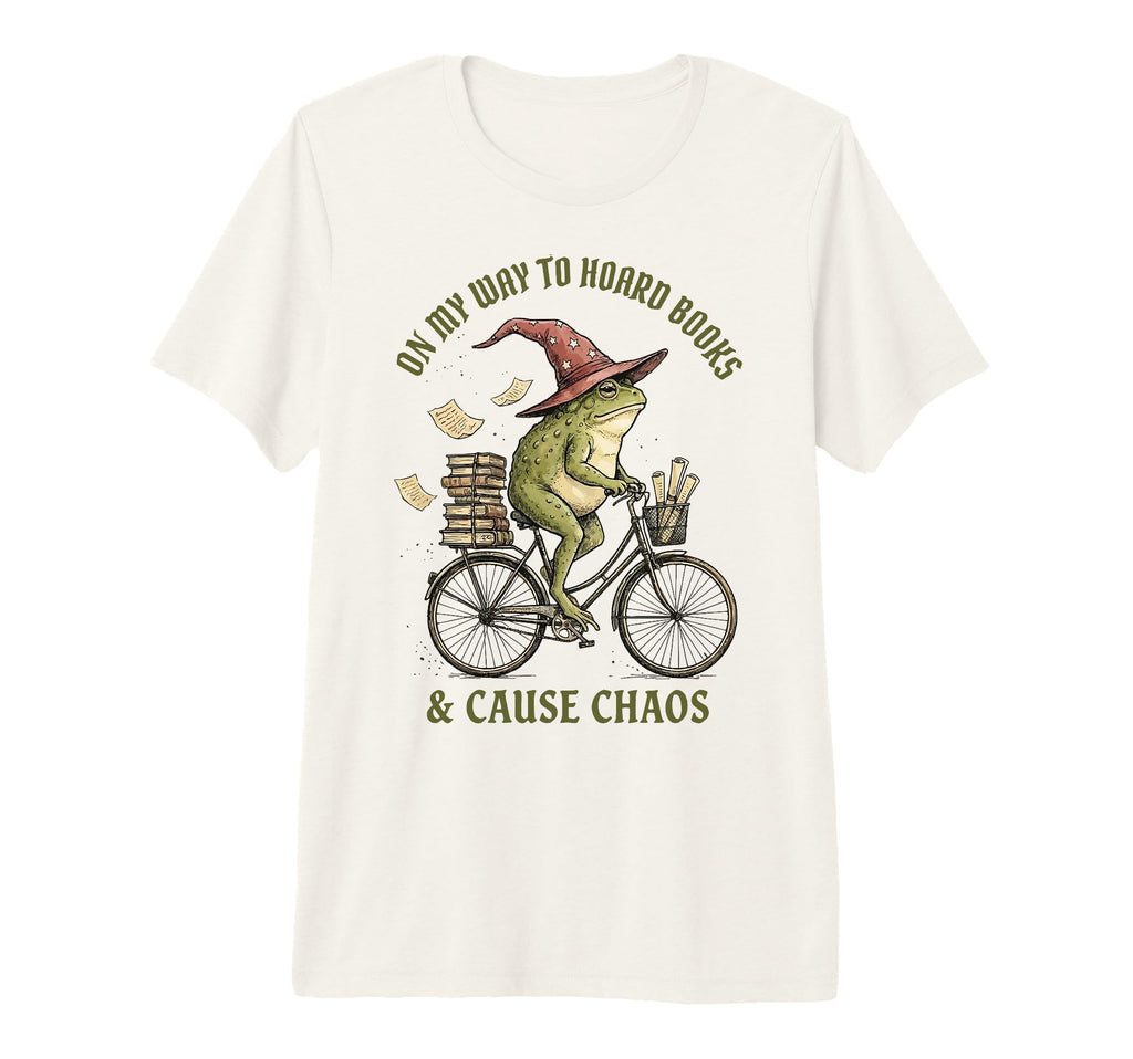My Way To Hoard Books And Cause Chaos T-Shirt - Custom Art Print Unisex - T-Shirt, Sweatshirt, Hoodie