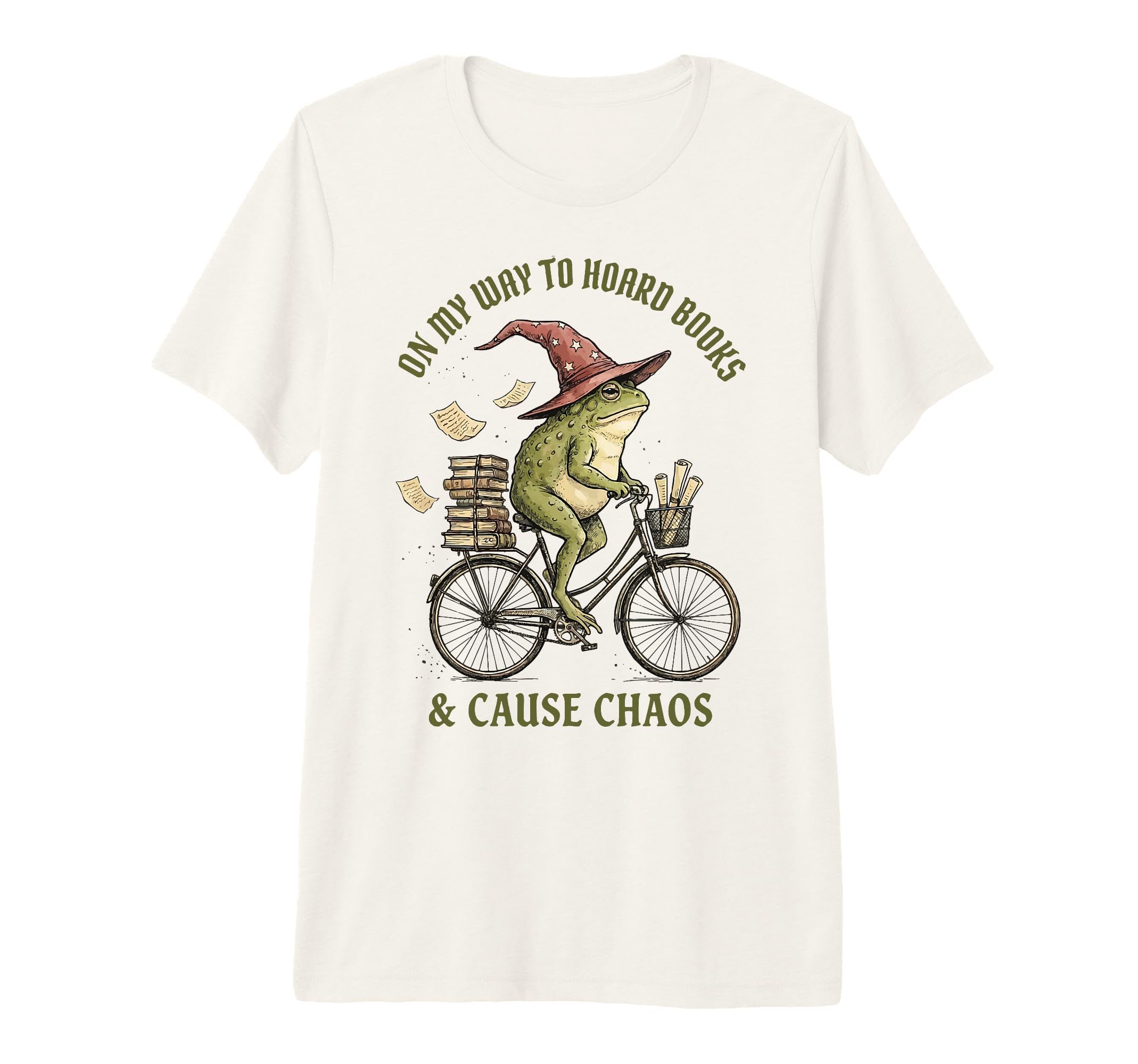 My Way To Hoard Books And Cause Chaos T-Shirt - Custom Art Print Unisex - T-Shirt, Sweatshirt, Hoodie