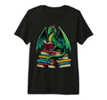 Book Dragon Reading Books Tri Blend T-Shirt - Trendy Graphic for Adults - T-Shirt, Sweatshirt, Hoodie