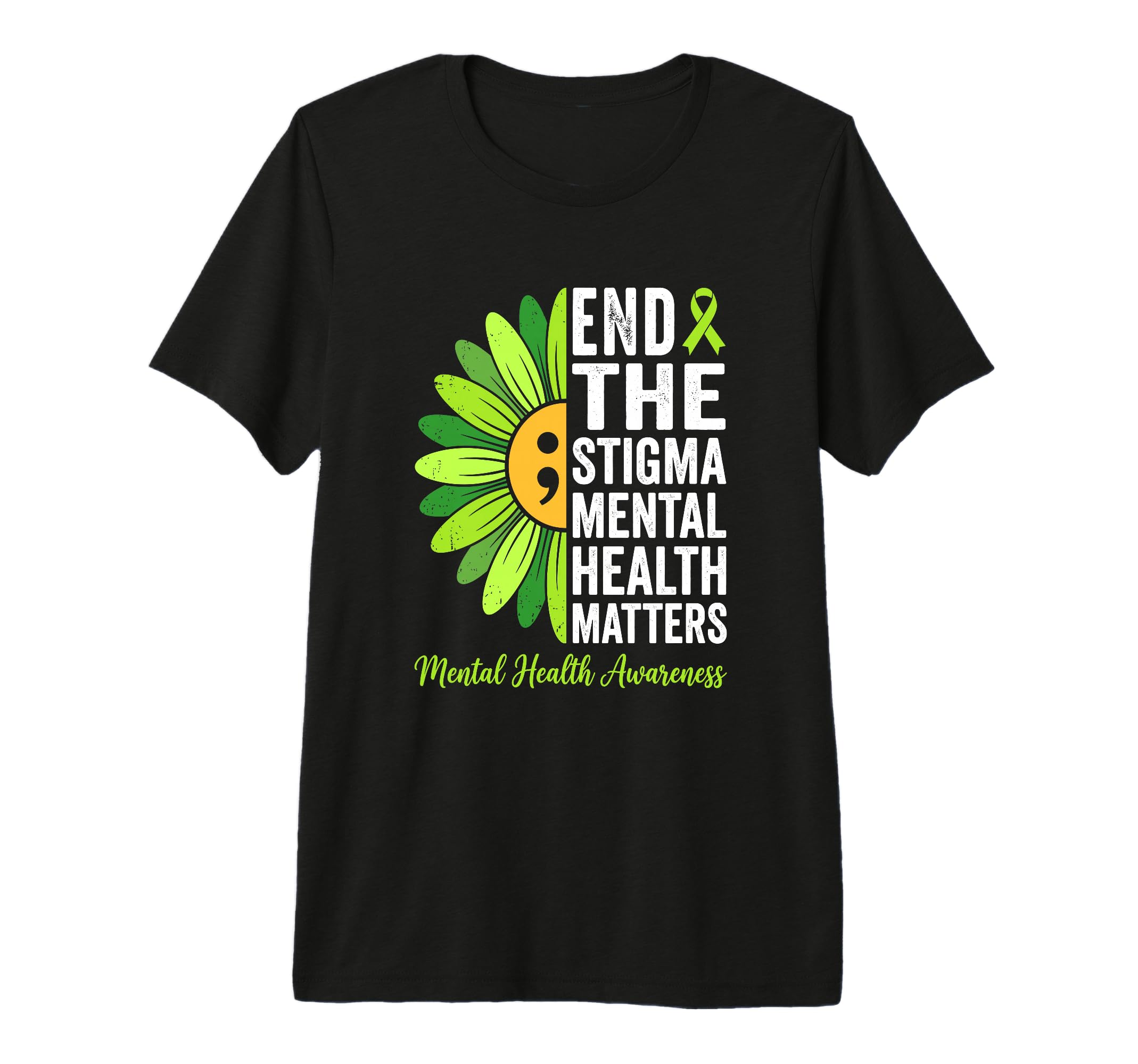 End Stigma Mental Health Matters T-Shirt - Aesthetic Graphic for Adults - T-Shirt, Sweatshirt, Hoodie