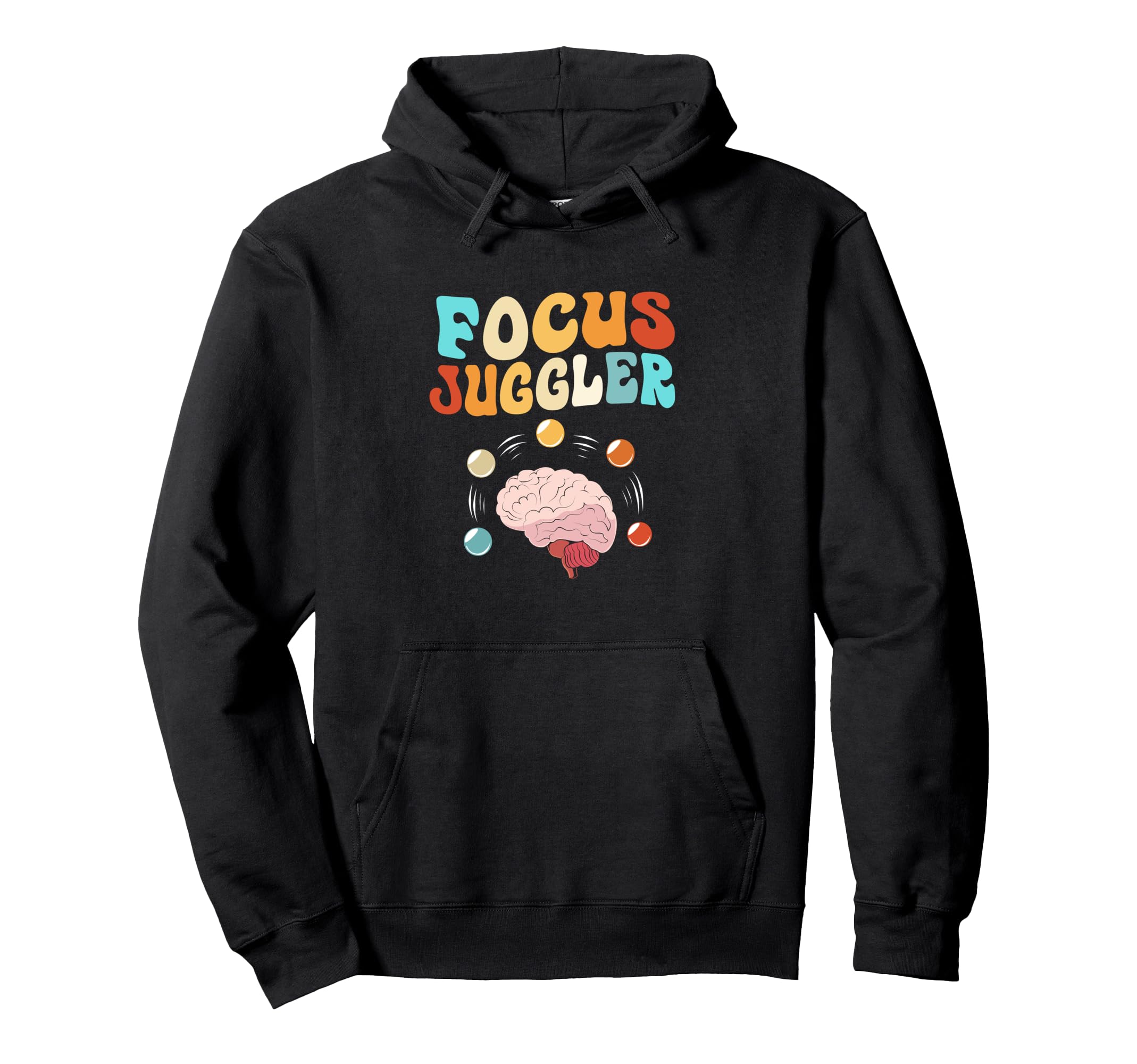 Alphabet Human Brain Focus Juggler Hoodie - Fun Novelty Design for Adults - T-Shirt, Sweatshirt, Hoodie