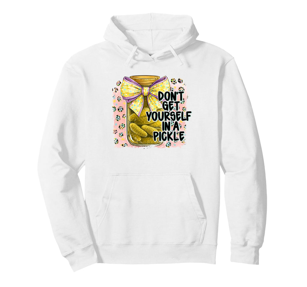 Pickle Lover Canned Cucumber Dont Get Hoodie - Graphic Print for Adults - T-Shirt, Sweatshirt, Hoodie