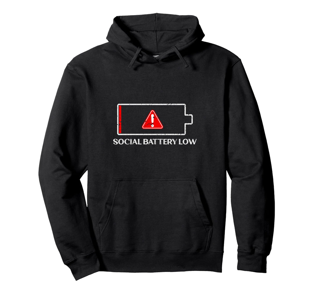 Funny Introvert Antisocial Social Hoodie - Fun Novelty Design Unisex - T-Shirt, Sweatshirt, Hoodie
