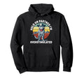Hold Partner Im Overstimulated Cowboy Hoodie - Minimalist Print Men Women - T-Shirt, Sweatshirt, Hoodie