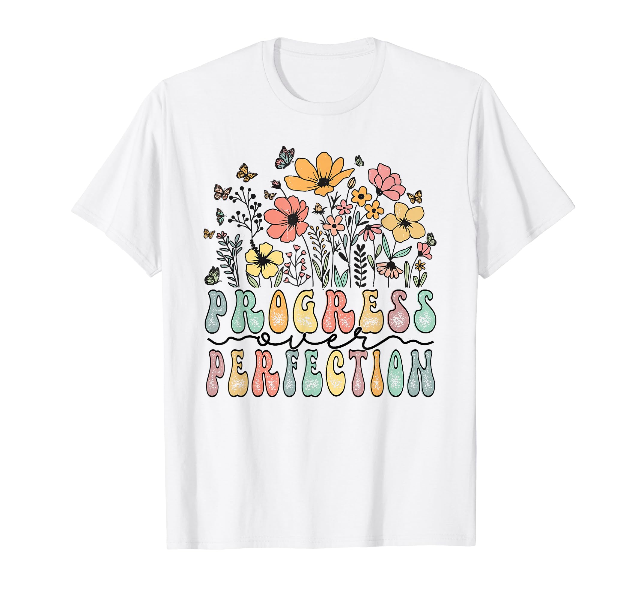 Motivational Progress Over Perfection T-Shirt - Unique Graphic for Adults - T-Shirt, Sweatshirt, Hoodie
