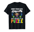 Autism Rainbow Autistic Pride Inclusion T-Shirt - Streetwear Style Unisex - T-Shirt, Sweatshirt, Hoodie