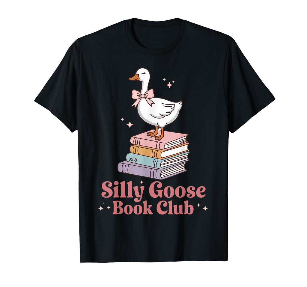 Silly Goose Book Club Funny Goose Animal T-Shirt - Trendy Graphic Unisex - T-Shirt, Sweatshirt, Hoodie