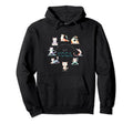 Cat Yoga Poses Practicing Mindfulness Hoodie - Fun Novelty Design Unisex - T-Shirt, Sweatshirt, Hoodie