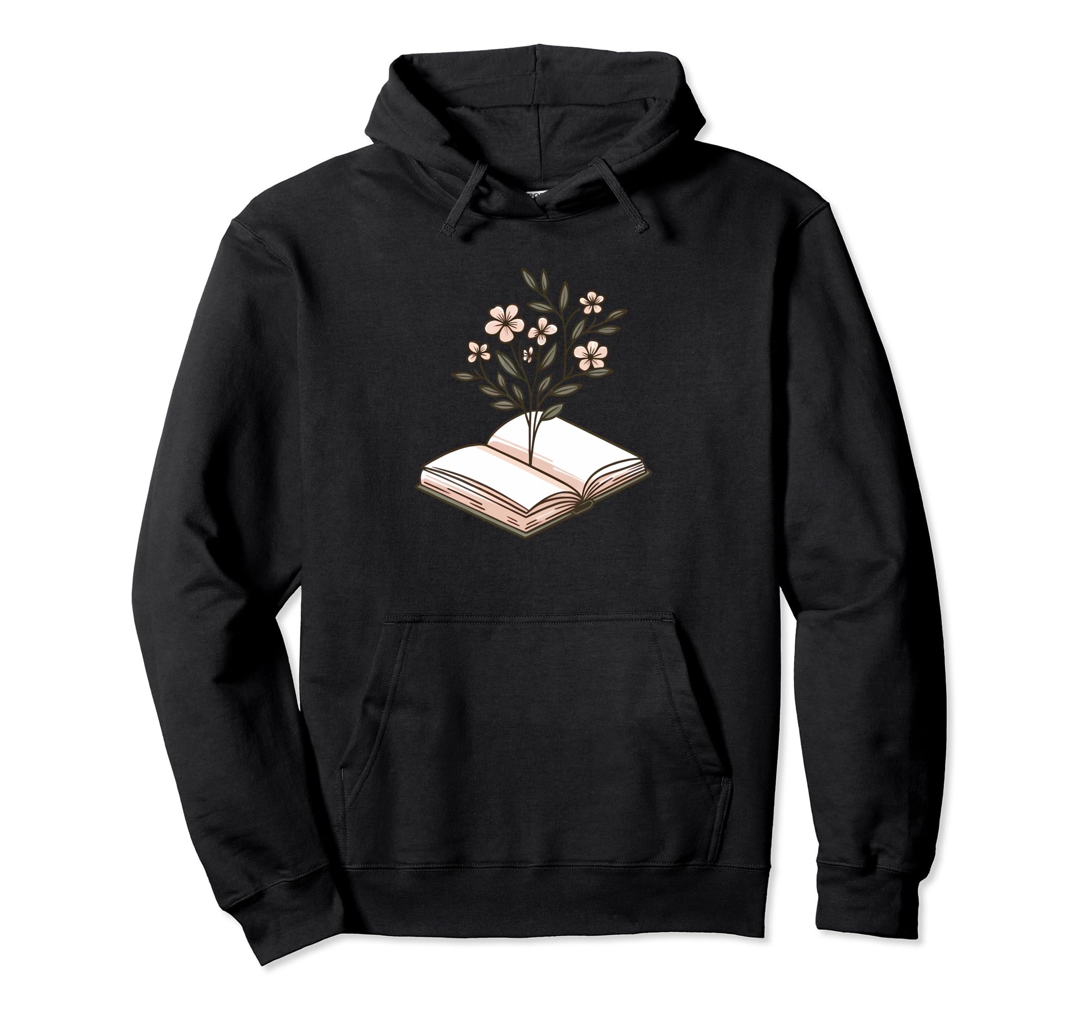 Book Growing Flowers Reading And Hoodie - Minimalist Print Men Women - T-Shirt, Sweatshirt, Hoodie