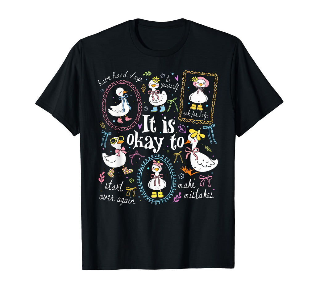 Its Okay To Not Be Okay Mental Health T-Shirt - Graphic Print Unisex - T-Shirt, Sweatshirt, Hoodie