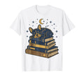 Sleeping French Bulldog Books Dark T-Shirt - Novelty Apparel Men Women - T-Shirt, Sweatshirt, Hoodie