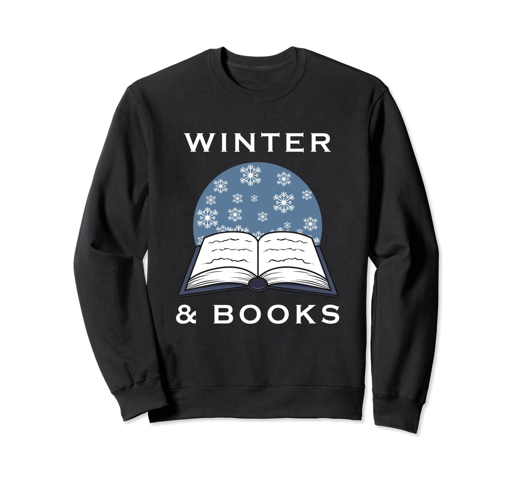 Winter Days Books Reading Sweatshirt - Fun Novelty Design Men Women - T-Shirt, Sweatshirt, Hoodie