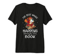 Bookworm Dragon Fantasy Book Lover Tri T-Shirt - Custom Art Print Unisex - T-Shirt, Sweatshirt, Hoodie