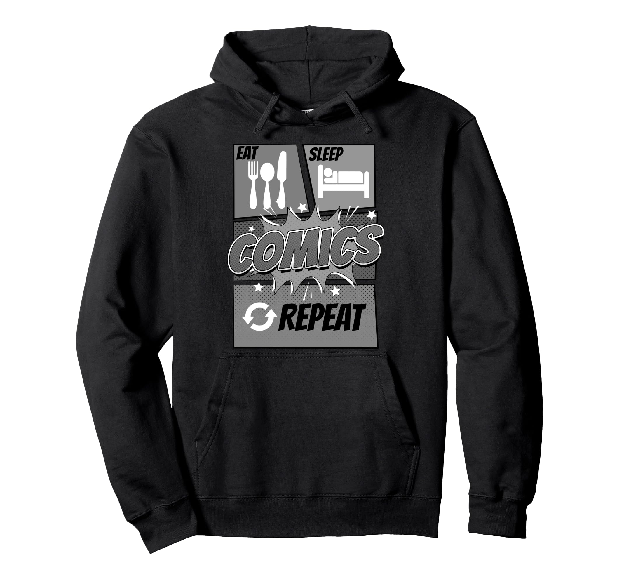 Comics Comic Book Nerd Comic Book Lover Hoodie - Novelty Apparel for Adults - T-Shirt, Sweatshirt, Hoodie