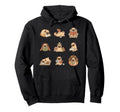 Reading Pugs Book Lover Library Coffee Hoodie - Graphic Print Men Women - T-Shirt, Sweatshirt, Hoodie