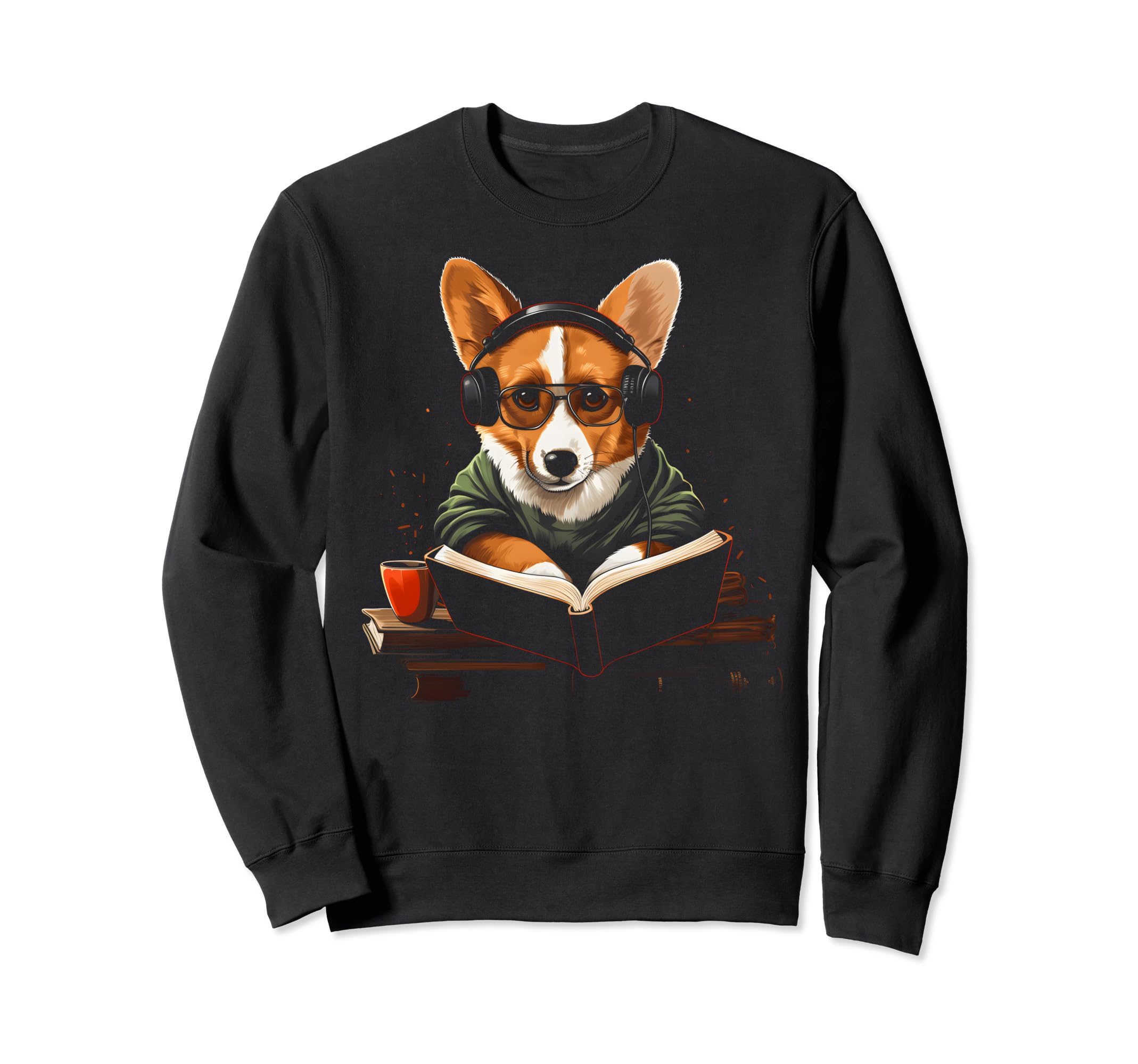 Book Stuff Book Lovers Corgi Sweatshirt - Novelty Apparel Men Women - T-Shirt, Sweatshirt, Hoodie