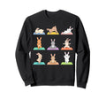 Funny Rabbits Yoga Poses Sweatshirt - Custom Art Print for Adults - T-Shirt, Sweatshirt, Hoodie