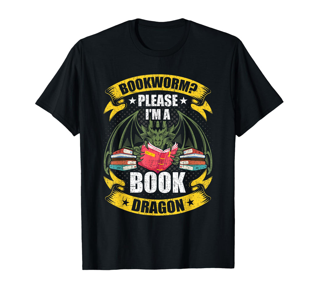 Bookworm Please Im Book Dragon Book T-Shirt - Trendy Graphic for Adults - T-Shirt, Sweatshirt, Hoodie