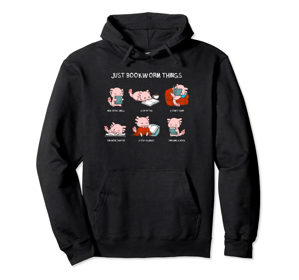 Just Bookworm Things Book Reading Books Hoodie - Unique Graphic for Adults - T-Shirt, Sweatshirt, Hoodie