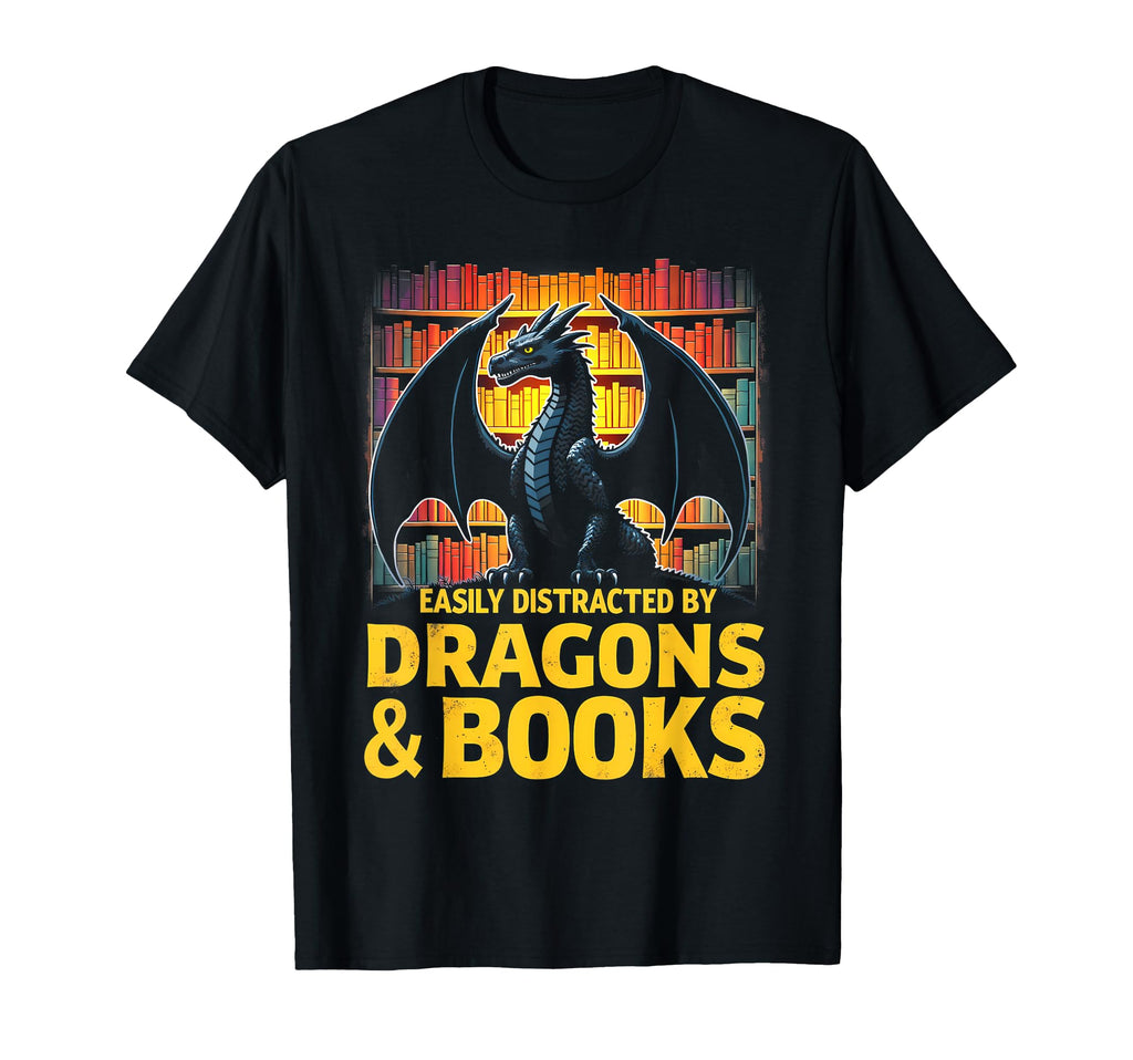 Reading Lover Easily Distracted T-Shirt - Custom Art Print Men Women - T-Shirt, Sweatshirt, Hoodie