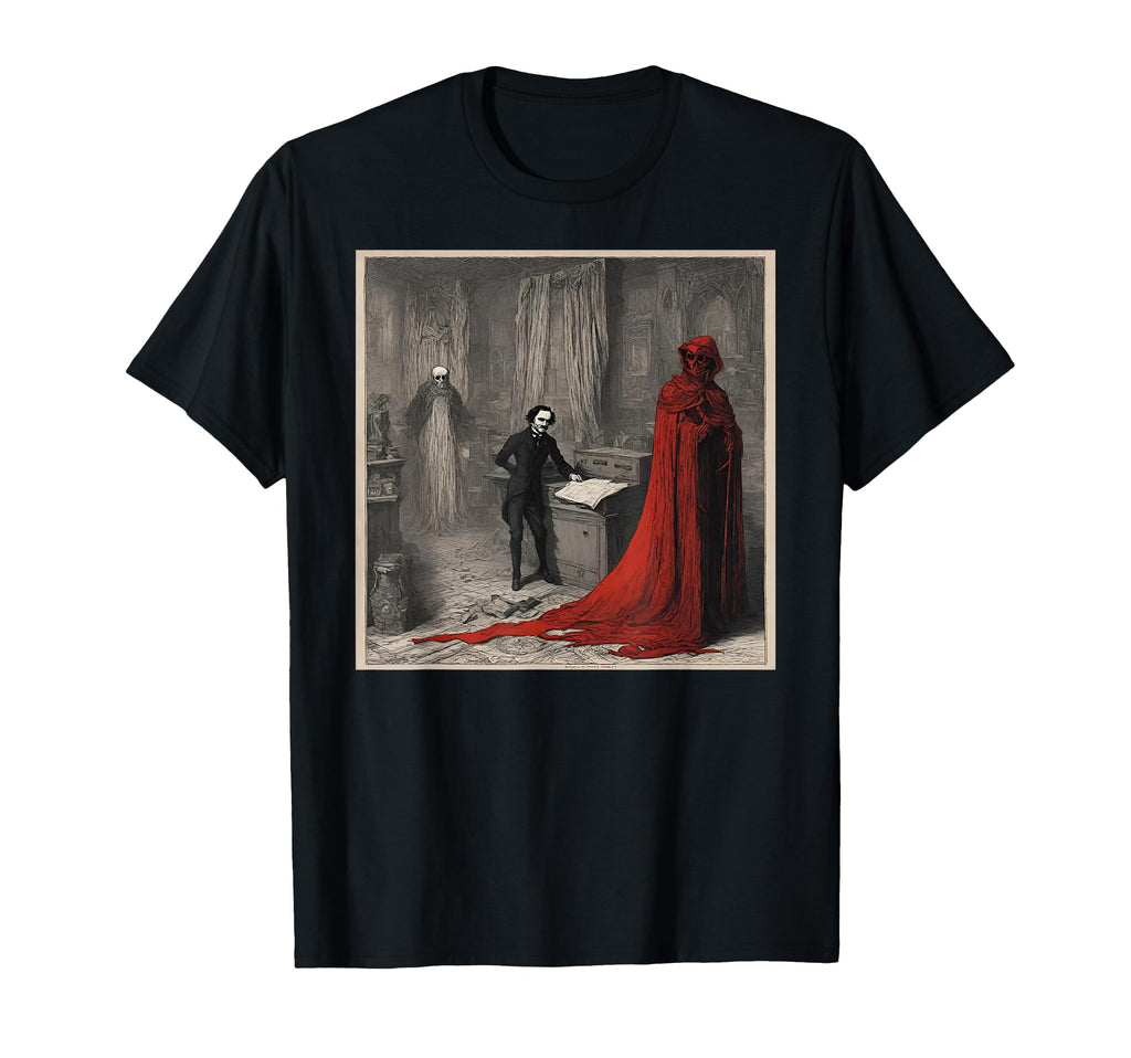 Edgar Allan Poe Mask Red Death T-Shirt - Streetwear Style Men Women - T-Shirt, Sweatshirt, Hoodie