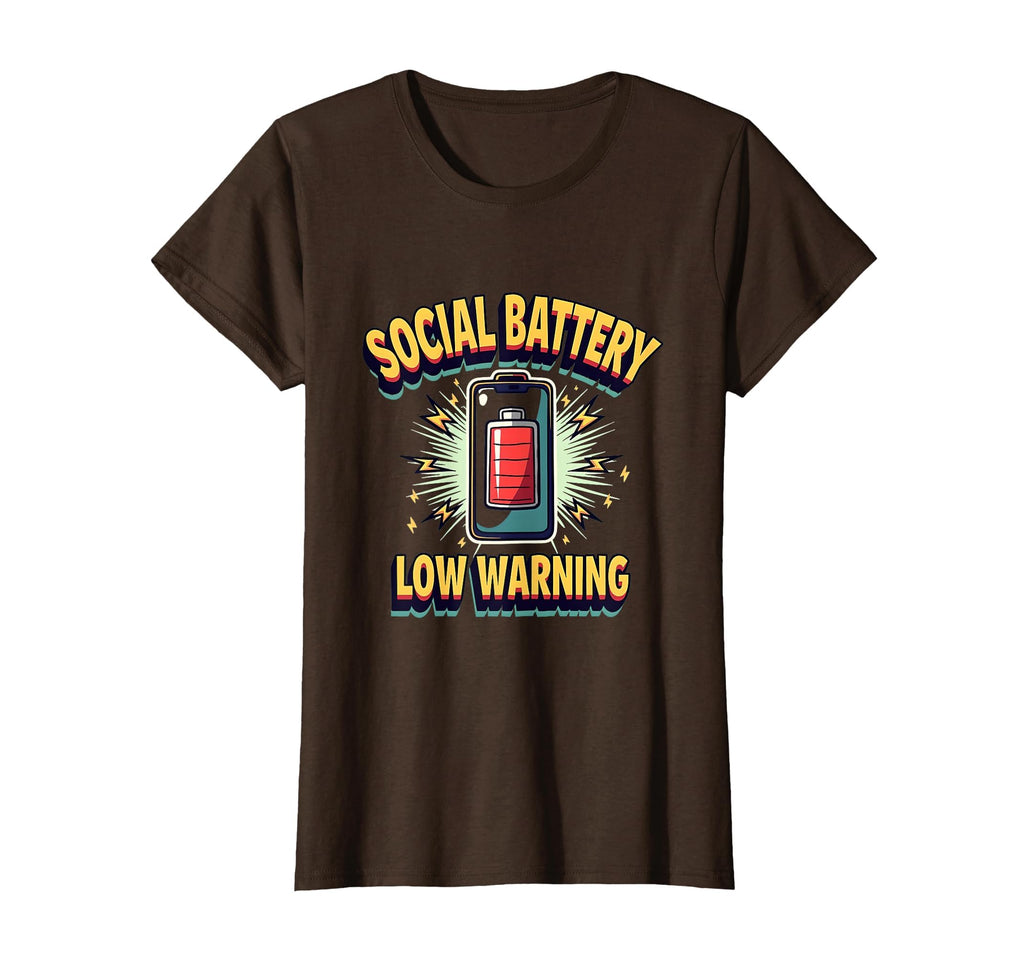 Social Battery Low Warning Funny T-Shirt - Unique Graphic for Adults - T-Shirt, Sweatshirt, Hoodie