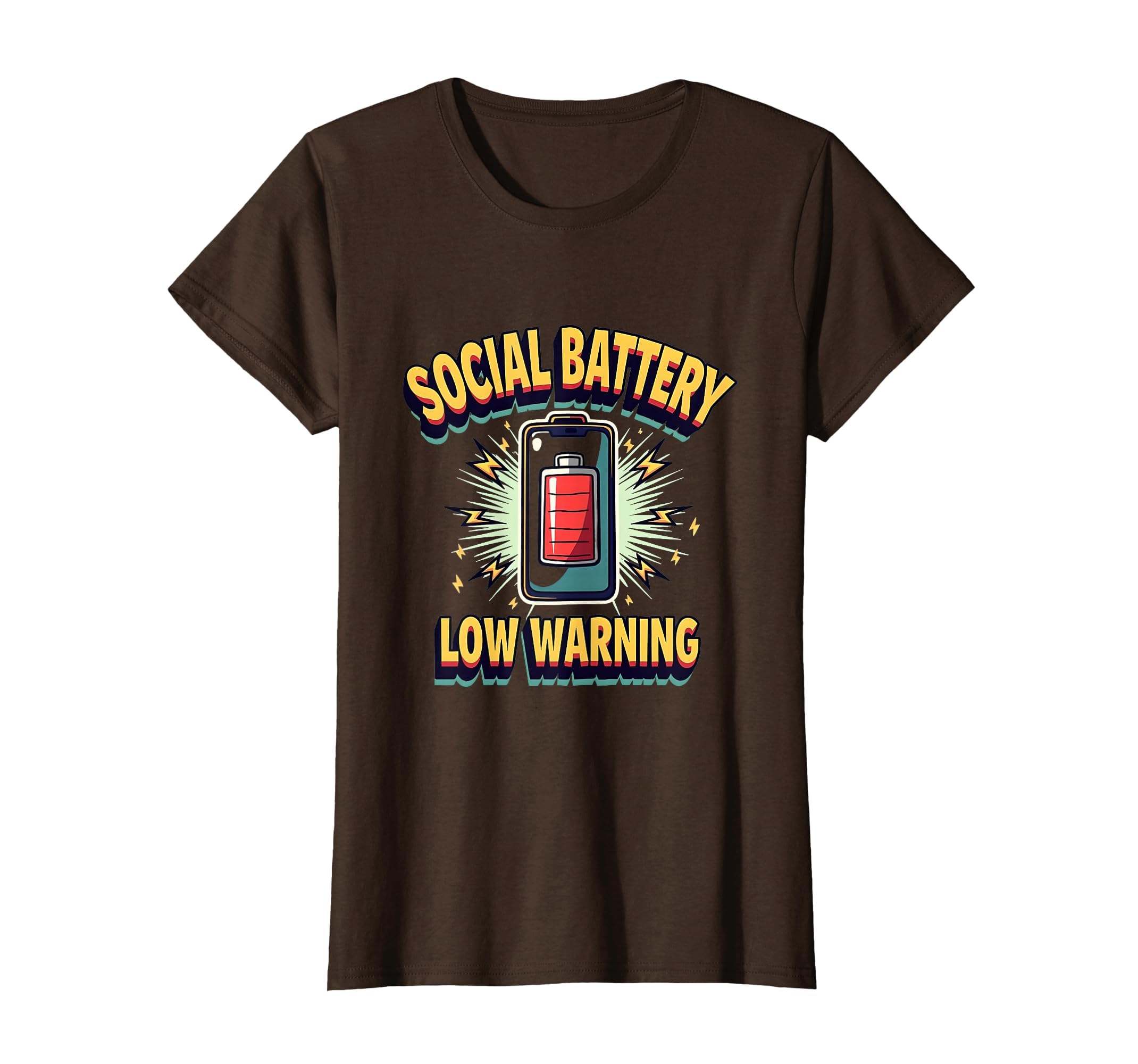 Social Battery Low Warning Funny T-Shirt - Unique Graphic for Adults - T-Shirt, Sweatshirt, Hoodie