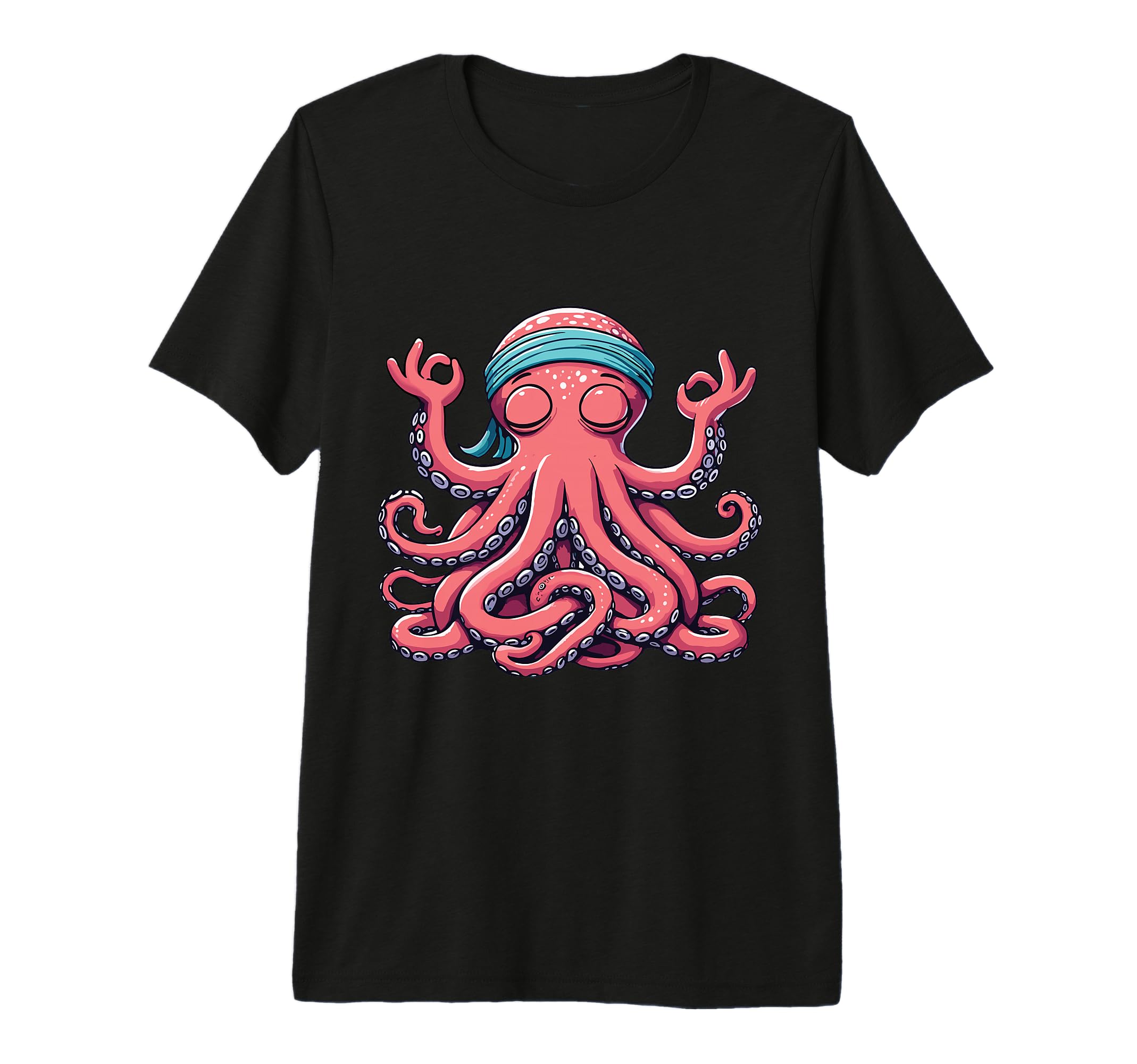 Meditation Octopus Yoga Pose T-Shirt - Fun Novelty Design Men Women - T-Shirt, Sweatshirt, Hoodie