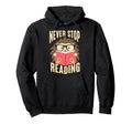 Nerd Hedgehog Wearing Eyeglasses Book Hoodie - Aesthetic Graphic Men Women - T-Shirt, Sweatshirt, Hoodie