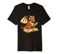 Reading Dragon Book Lover Bookworm T-Shirt - Graphic Print for Adults - T-Shirt, Sweatshirt, Hoodie