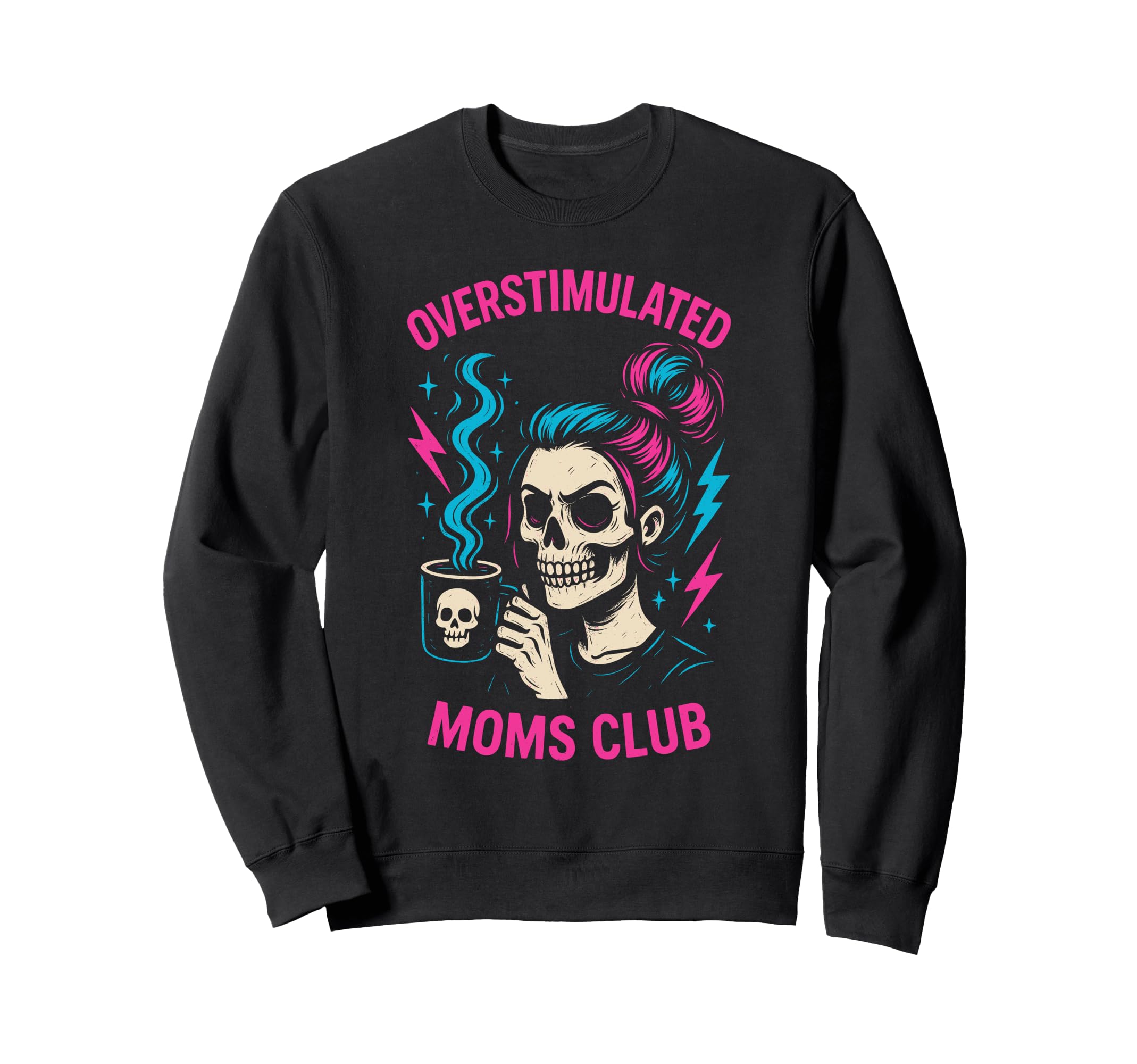 Groovy Overstimulated Moms Club T-Shirt - Fun Novelty Design Men Women - T-Shirt, Sweatshirt, Hoodie