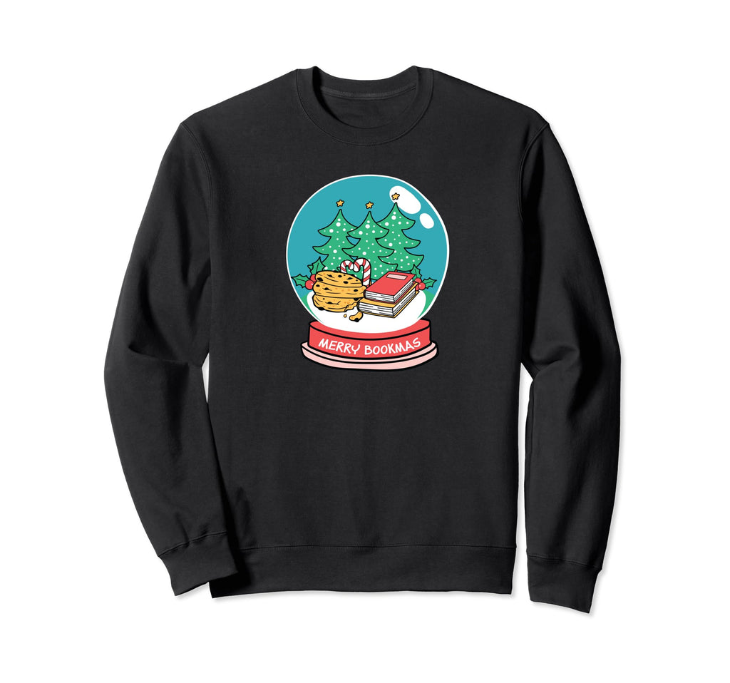 Bibliophile Snowglobe Art Sweatshirt - Minimalist Print Unisex - T-Shirt, Sweatshirt, Hoodie