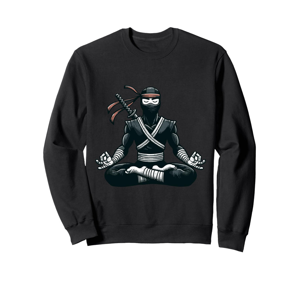 Meditation Ninja Yoga Pose Relaxing Sweatshirt - Graphic Print Men Women - T-Shirt, Sweatshirt, Hoodie
