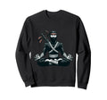 Meditation Ninja Yoga Pose Relaxing Sweatshirt - Graphic Print Men Women - T-Shirt, Sweatshirt, Hoodie
