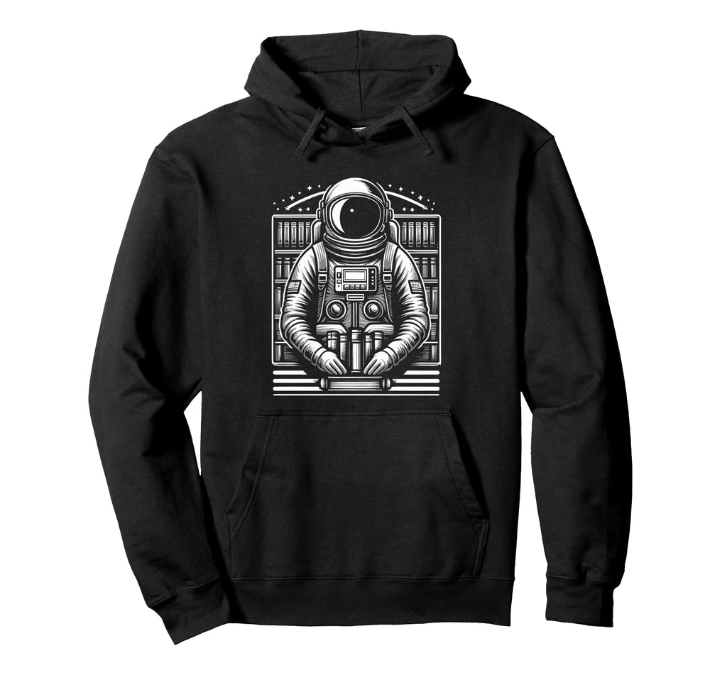 Astronaut Librarian Library Book Hoodie - Fun Novelty Design Unisex - T-Shirt, Sweatshirt, Hoodie
