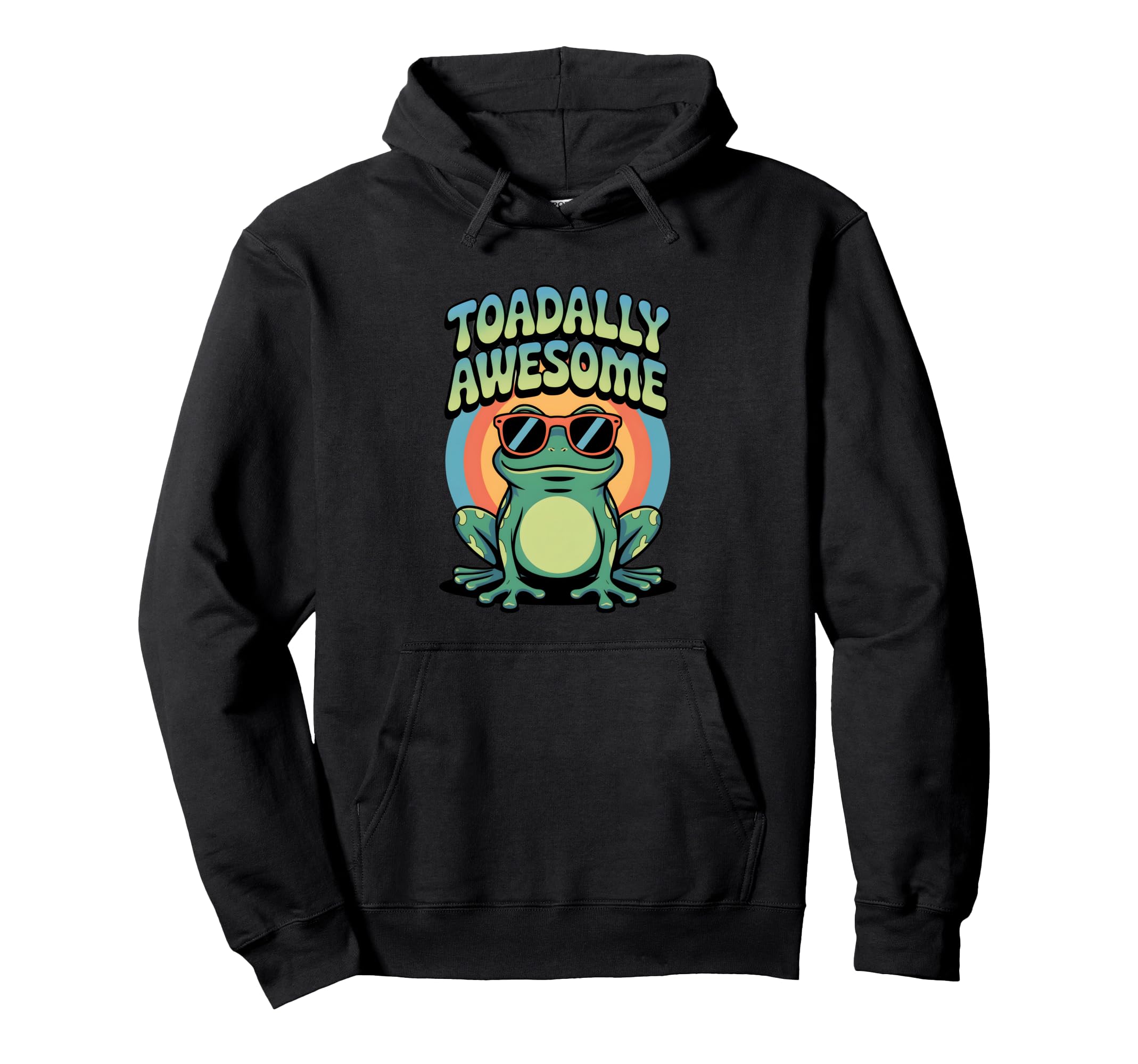 Toadally Awesome Funny Frog Visual Pun Hoodie - Graphic Print Unisex - T-Shirt, Sweatshirt, Hoodie