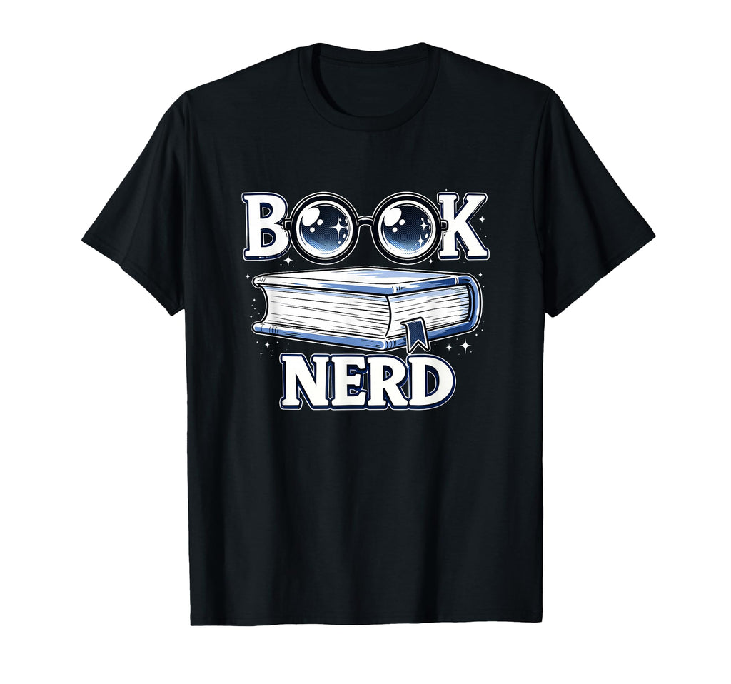 Book Nerd Typography Minimalist T-Shirt - Trendy Graphic for Adults - T-Shirt, Sweatshirt, Hoodie