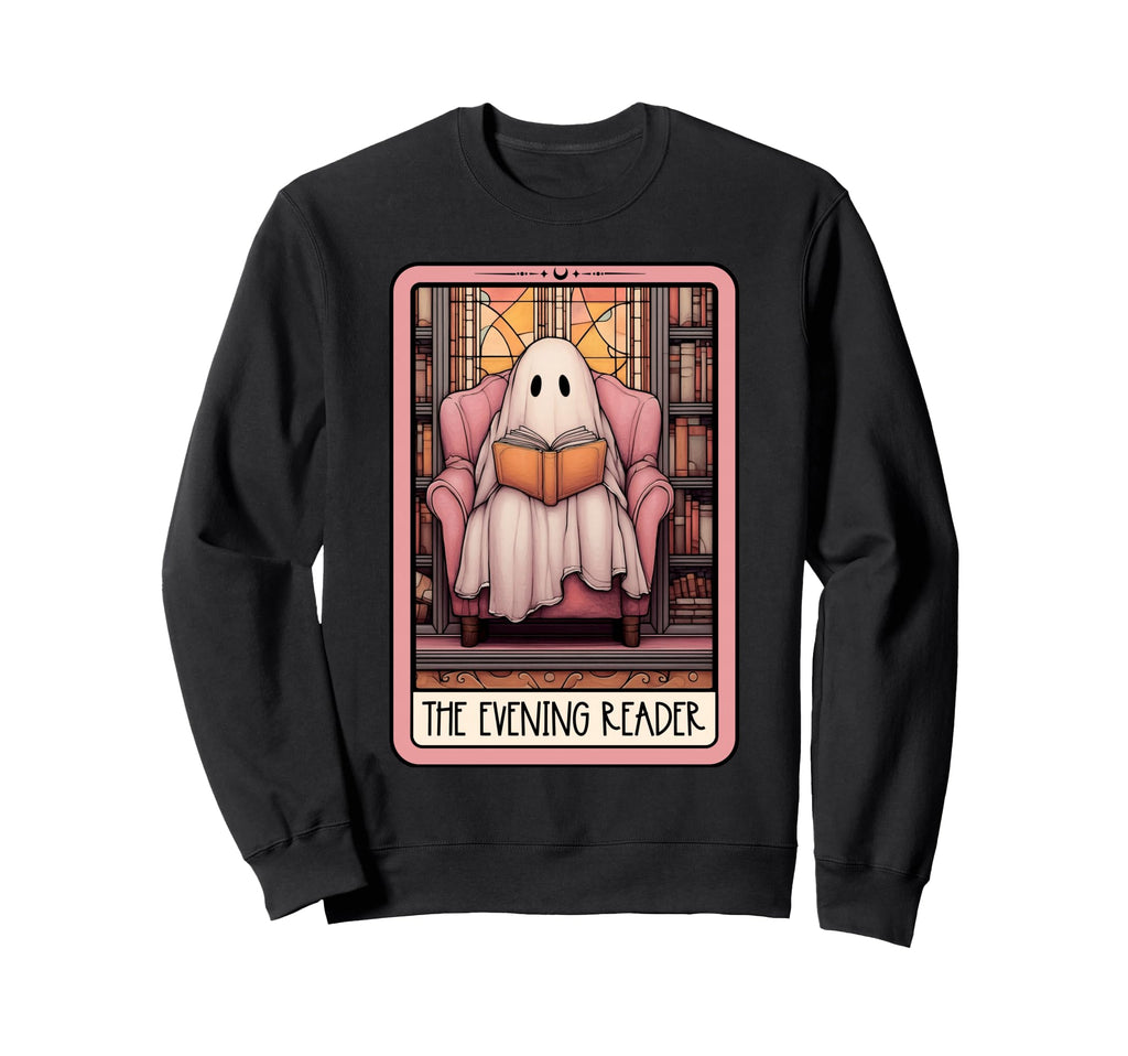 Tarot Card Ghost Reading Evening Reader Sweatshirt - Graphic Print Unisex - T-Shirt, Sweatshirt, Hoodie
