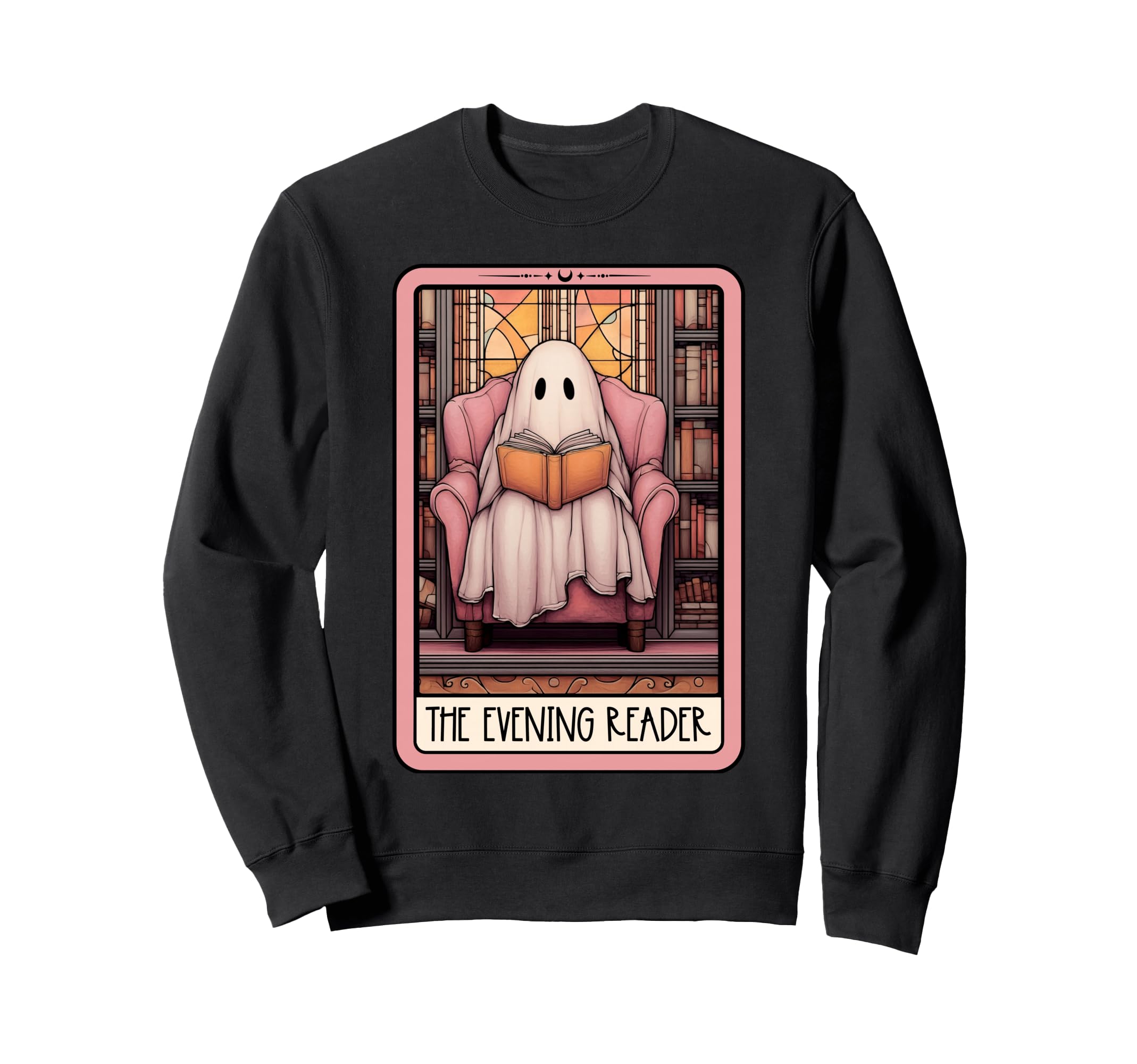 Tarot Card Ghost Reading Evening Reader Sweatshirt - Graphic Print Unisex - T-Shirt, Sweatshirt, Hoodie