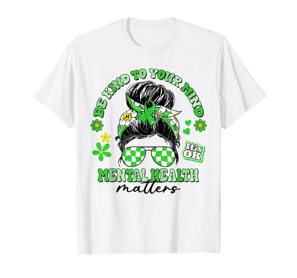 Groovy Be Kind To Your Mind Messy T-Shirt - Fun Novelty Design Men Women - T-Shirt, Sweatshirt, Hoodie