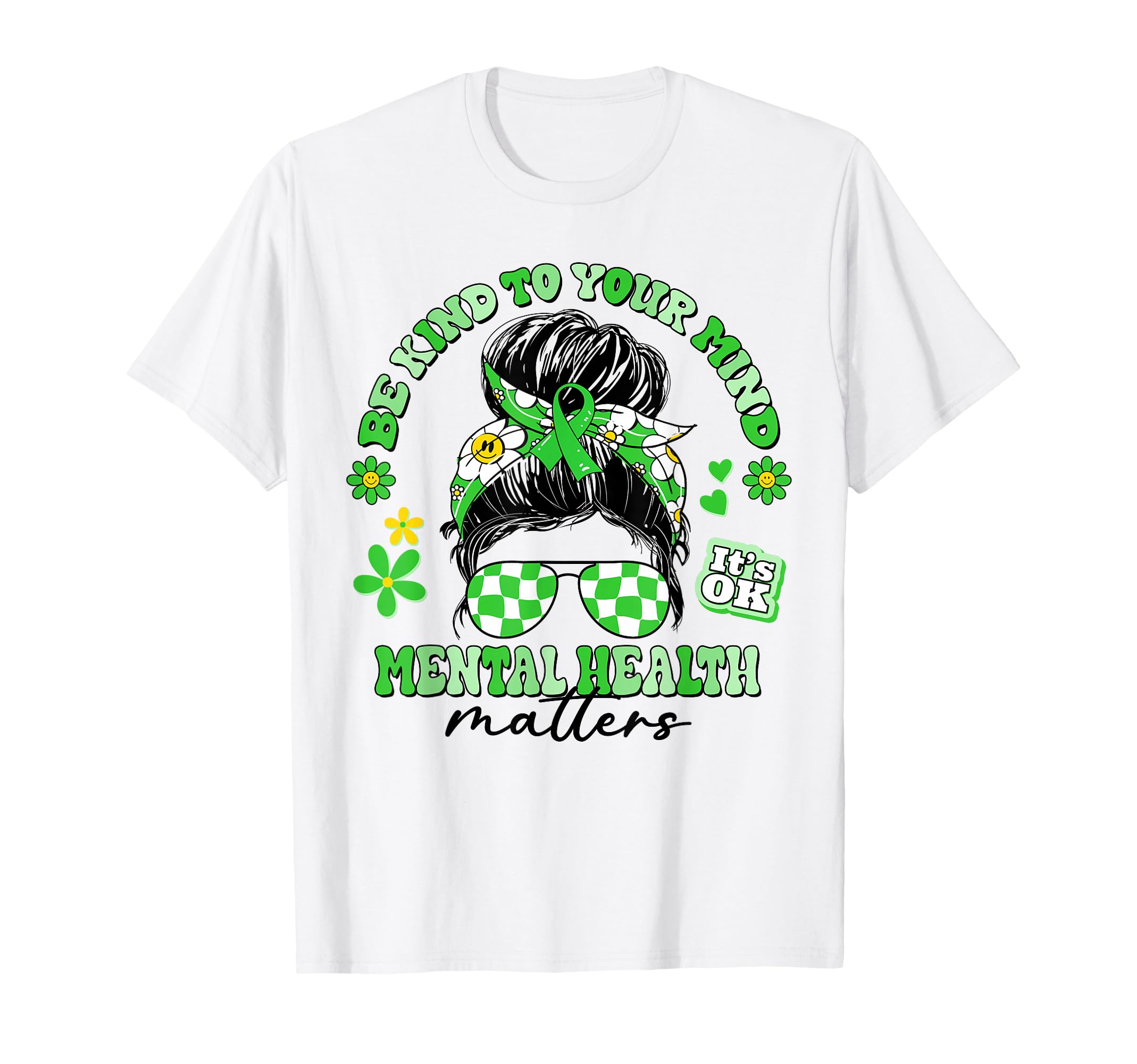 Groovy Be Kind To Your Mind Messy T-Shirt - Fun Novelty Design Men Women - T-Shirt, Sweatshirt, Hoodie