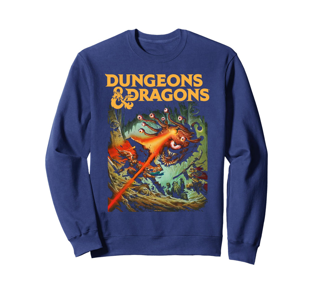 Dungeons Dragons Strike Beholder Sweatshirt - Fun Novelty Design for Adults - T-Shirt, Sweatshirt, Hoodie