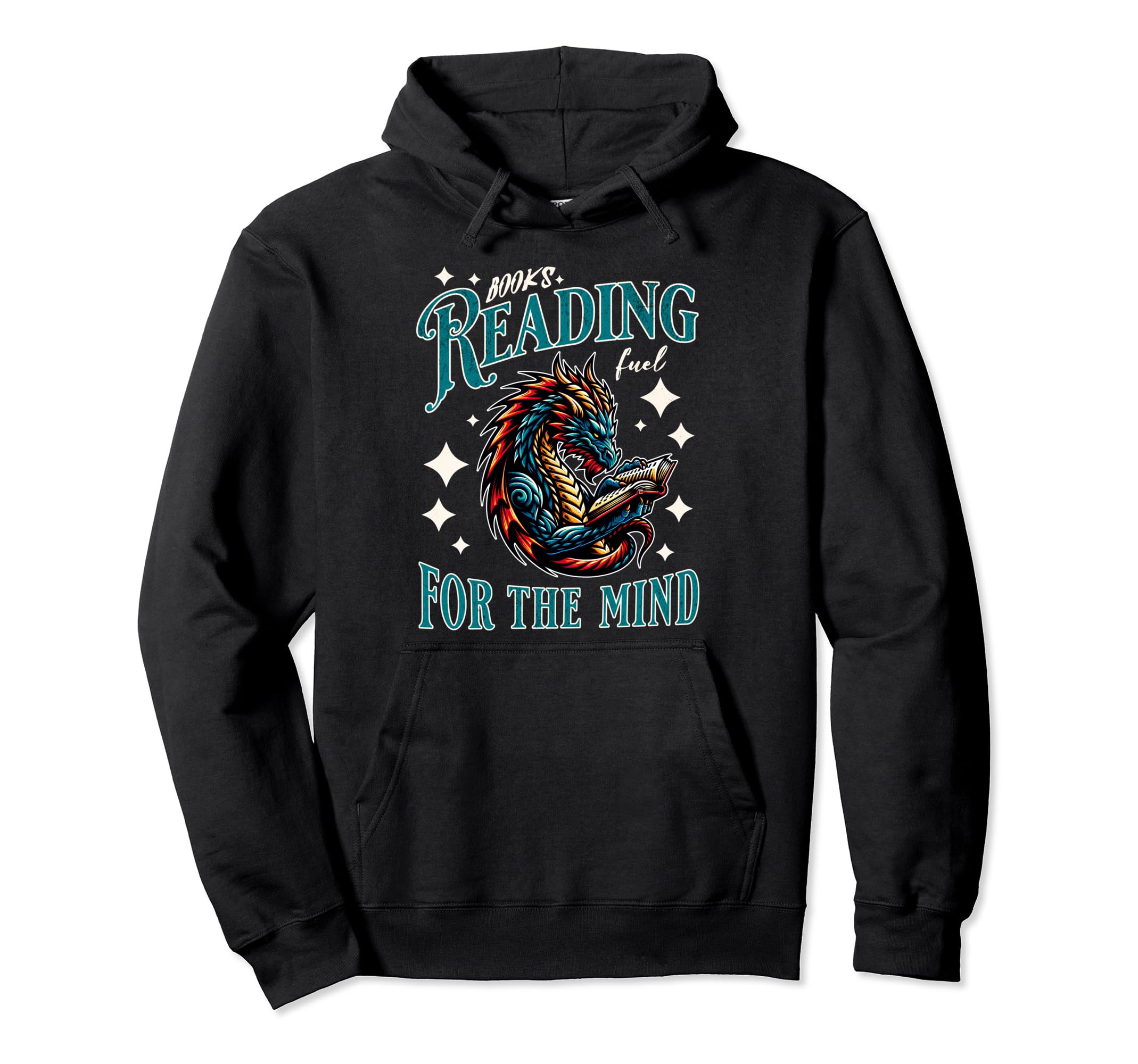 Dragon Reading Bookworm Book Hoodie - Aesthetic Graphic Unisex - T-Shirt, Sweatshirt, Hoodie