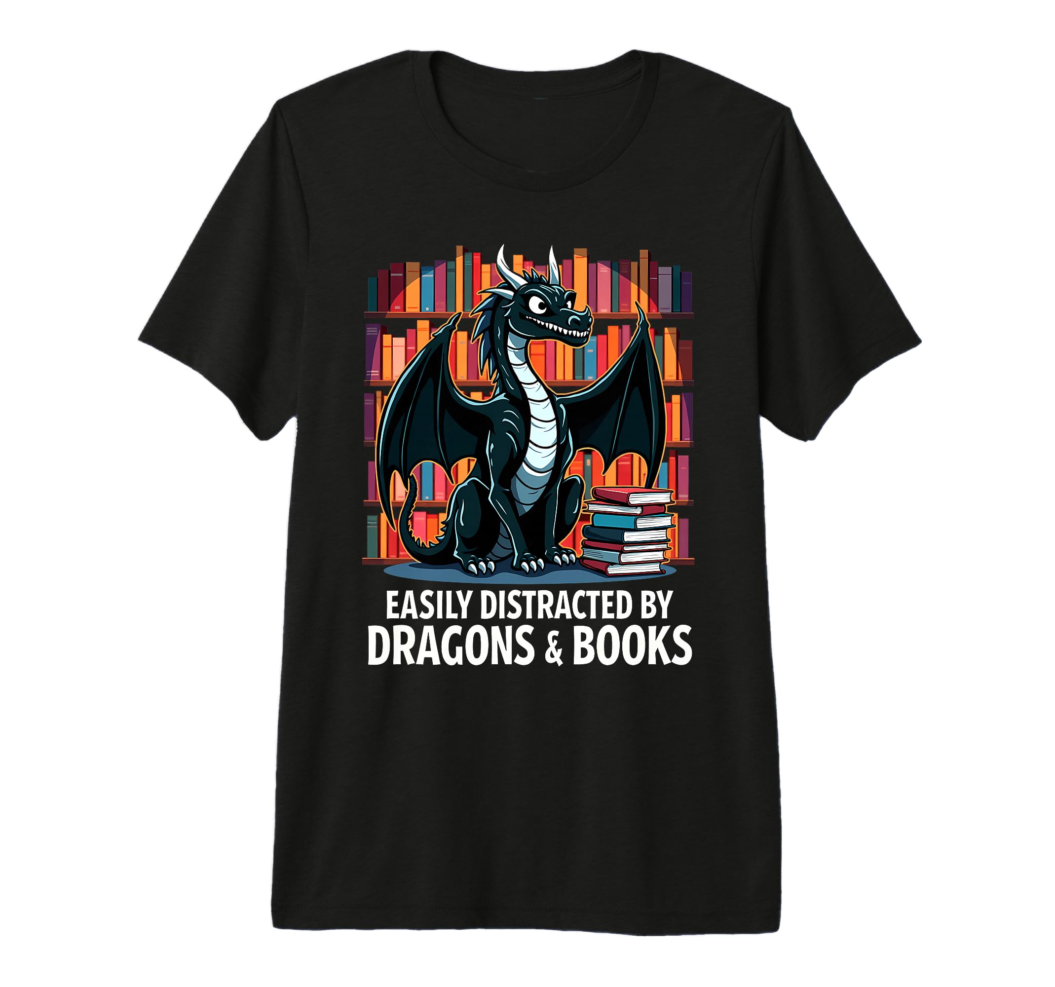 Reading Lover Easily Distracted Dragons T-Shirt - Unique Graphic Unisex - T-Shirt, Sweatshirt, Hoodie