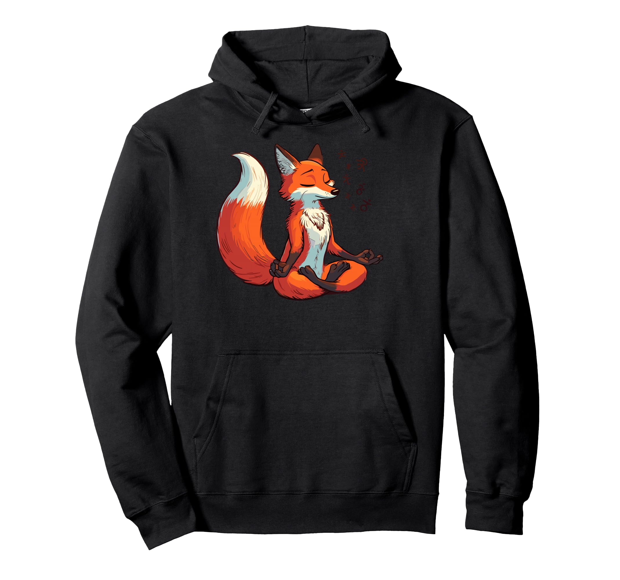 Meditation Fox Yoga Pose Relaxing Hoodie - Streetwear Style for Adults - T-Shirt, Sweatshirt, Hoodie