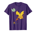 Flying Dragons Flames Lizard Wyverns T-Shirt - Minimalist Print for Adults - T-Shirt, Sweatshirt, Hoodie